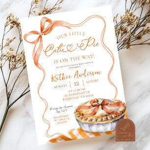 Oranje Plaid Cutie Pie Baby shower Kaart