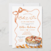 Oranje Plaid Cutie Pie Baby shower Kaart (Voorkant)