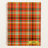 Oranje Plaid Gepersonaliseerde Dagplanner Planner (Voorkant)