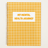 Oranje Plaid Gingham Planner Mental Health Quote (Voorkant)