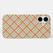 Oranje Plaid iPhone Case (Achterkant (horizontaal))