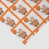 Oranje Plaid Jurk Beer met Haarboog Tissuepapier (Detail)