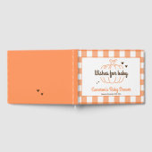 Oranje Plaid Little Pumpkin Neutral Baby shower Gastenboek (Volledig)