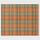 Oranje Plaid Tartan Mix Cadeaupapier (Vlak)