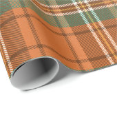 Oranje Plaid Tartan Mix Cadeaupapier (Rol Hoek)