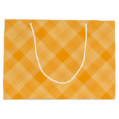 ORANJE PLAIDEPATROON MET ORANJE STROMEN GROOT CADEAUZAKJE (Achterkant)