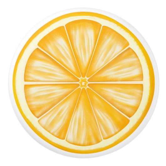 Oranje plak Citrus Amalfi Coast Keramische Knop (Voorkant)