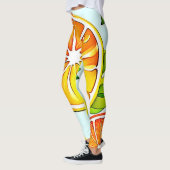 Oranje plak: citruskunst leggings (Links)