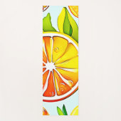 Oranje plak: citruskunst yogamat (Voorkant)