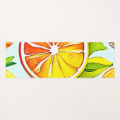 Oranje plak: citruskunst yogamat (Voorkant (horizontaal))
