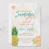 Oranje plak | Cool Summer Party Uitnodiging (Voorkant)