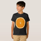 Oranje plak verfrissend fruit t-shirt (Voorkant volledig)