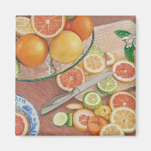 oranje plakdisplay, gekleurde potloodtekenafdruk magneet (Voorkant)