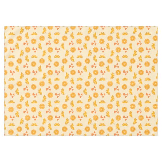 Oranje plakjes en harten tafelkleed (Voorkant (Horizontaal))