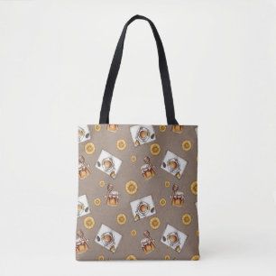 Oranje plakjes & honingpatroon   Zoete en citrusvr Tote Bag