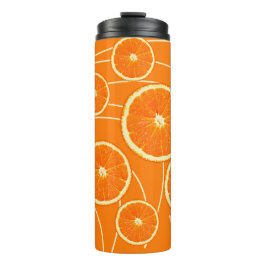 Oranje plakjes vieren thermosbeker