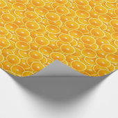 Oranje plakken cadeaupapier (Hoek)
