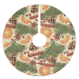 Oranje plakken en specerijen kerstboom rok