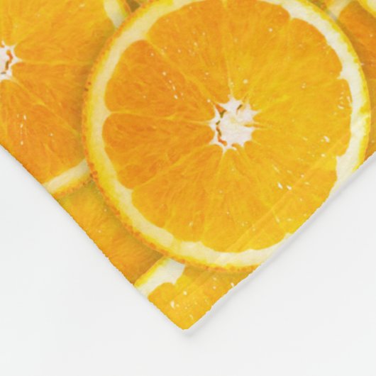 Oranje plakken fleece deken (Hoek)