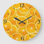 Oranje plakken grote klok (Voorkant)