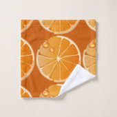 Oranje plakken in verbrand sinaasappel bad handdoek (Wasdoekje)