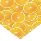 Oranje plakken korte tafelloper (Hoek)