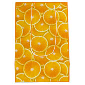 Oranje plakken medium cadeauzakje (Achterkant)