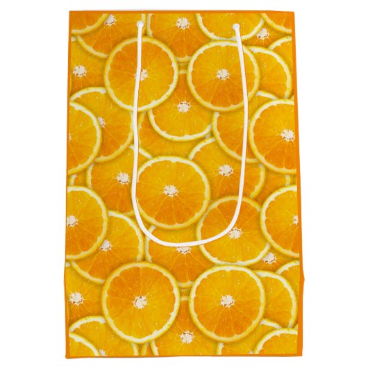 Oranje plakken medium cadeauzakje (Achterkant)