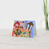 Oranje Plakken Notecard Kaart (Voorkant)