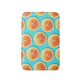 Oranje plakken op blauw badmat (Voorkant Verticaal)