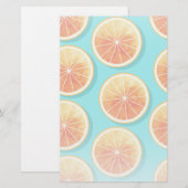 Oranje plakken op blauw briefpapier (Voorkant / Achterkant)