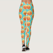 Oranje plakken op blauw leggings (Achterkant)