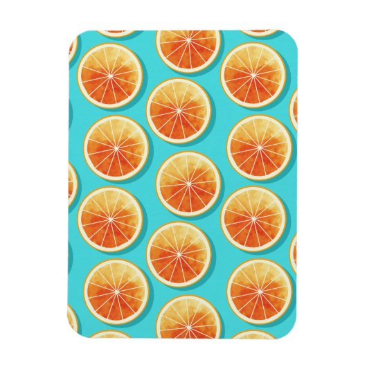 Oranje plakken op blauw magneet (Verticaal)