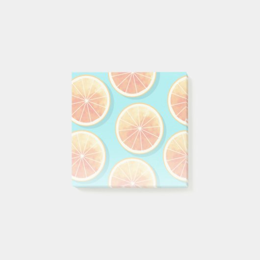 Oranje plakken op blauw post-it® notes (Voorkant)