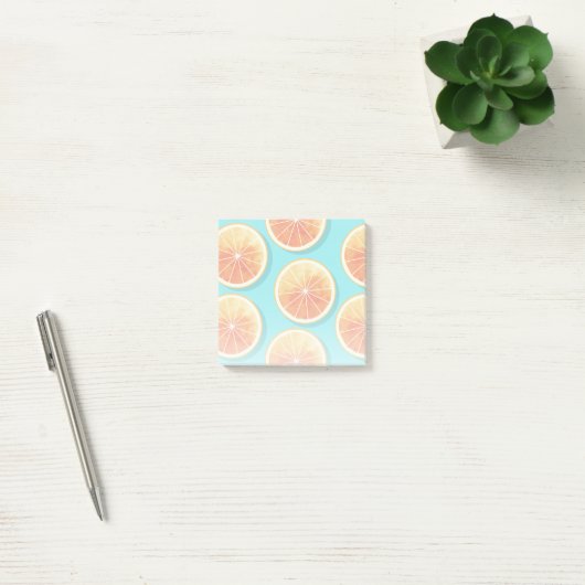 Oranje plakken op blauw post-it® notes (Kantoor)