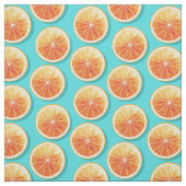 Oranje plakken op blauw stof (Swatch)