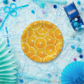 Oranje plakken papieren bordje (Feest)