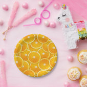 Oranje plakken papieren bordje (Feest)