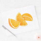 Oranje plakken rechthoekige sticker (Envelop)