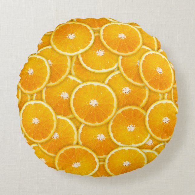 Oranje plakken rond kussen (Voorkant)
