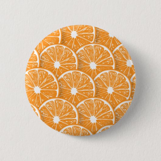 Oranje plakken ronde button 5,7 cm (Voorkant)