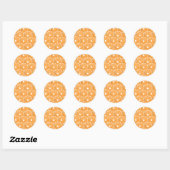 Oranje plakken ronde sticker (Vel)