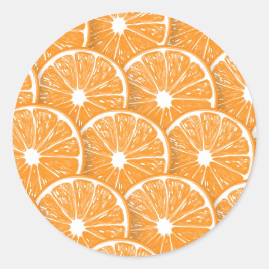 Oranje plakken ronde sticker (Voorkant)