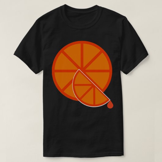 Oranje plakken t-shirt (Design voorkant)