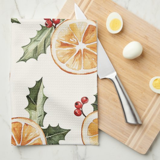 Oranje plakken theedoek (Quarter Fold)