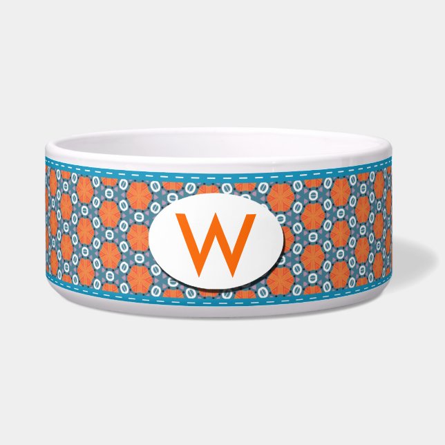 Oranje plakken voerbakje (Voorkant)