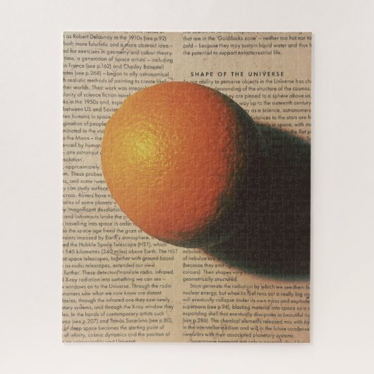 Oranje planeet - Vorm van het universum Legpuzzel (Verticaal)
