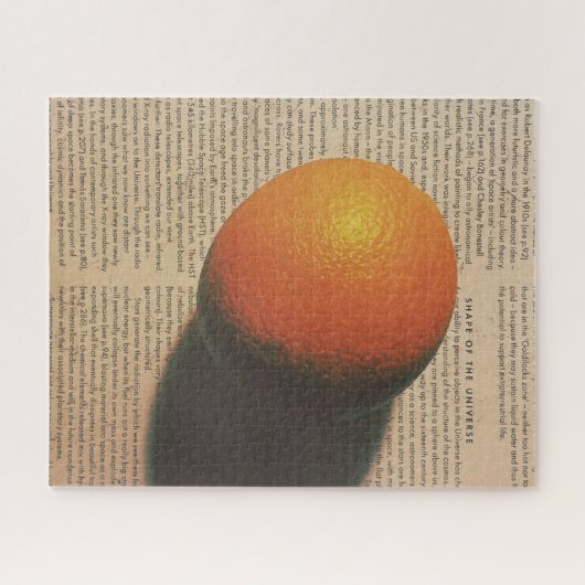 Oranje planeet - Vorm van het universum Legpuzzel (Horizontaal)