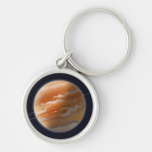 Oranje Planet Sleutelhanger (Voorkant)