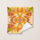 ORANJE PLANT - Digitale fractale kunst - Bad Handdoek (Wasdoekje)